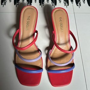 The Odells tri color sandal heel